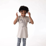 Little & Lively 'Jurassic at Heart' Slim-Fit T-Shirt - Stone