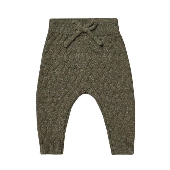 Quincy Mae Speckled Knit Pant - Heathered Forest